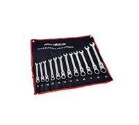 Jeu de clés à cliquet Kraft Müller KM-12PCS-FLEX avec Etui transport, 12 pièces Cles, Flexible, articulées, 8 à 22mm, Mécanicien