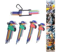 Jeu de clés à couleur en acier au chrome vanadium - Tête sphérique pliable pour H2-H6 PH1 SL1 T25