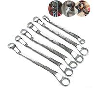 Jeu de clés à double extrémité avec décalage 45 degrés, clés métriques en acier au chrome vanadium pour une utilisation efficace (8 x 10 mm)