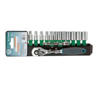 Brüder Mannesmann Jeu de clés à douille M29114 1/4 (6,3 mm) – 14 pièces