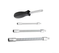 Jeu de clés à douille, 1/4 pouce petit carré Drive Extension double usage avec 3 arbres flexibles 1/4 3/8 1/2 Joint adaptateur à cliquet