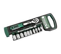 Jeu de clés à douille - 12 pièces - 72 dents - Outils de réparation avec rallonge - Pour appareils ménagers, voitures, camions, véhicules, vélos, meubles, travail des métaux, construction, artisanat