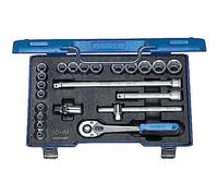 Jeu de clés à douille 3/8" 22 pces 6 pans 6-22 mm