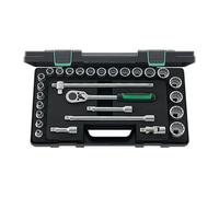 Jeu de clés à douille 50/22/6 28 pièces 1/2 po. ouverture de clé 8-32 mm nombre de dents 36 12 pans STAHLWILLE