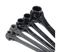 Jeu de clés à douille à cliquet, 5 tailles, clés d'échafaudage, podger, outils de chantier, comprend des clés de 10 mm et 13 mm, idéal pour une utilisation professionnelle et bricolage