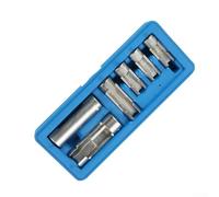 Jeu de clés à douille à extrémité ouverte pour le démontage de conduite de carburant et d'huile - Kit de 6 douilles métriques (10 mm, 11 mm, 12 mm, 14 mm, 17 mm, 19 mm) dans un étui portable - Métal