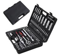 Jeu de Clés à Douille, Coffret liquet et Embouts, Avec une mallette noire, 108 pièces, Dimensions: 38,5 x 27 x 8,5 cm