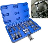 Jeu de clés à douille pour conduite de carburant, 14 pièces, acier durable, conception ouverte