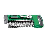 Jeu de clés à douilles conçues avec précision - Construction en acier traité thermiquement - Applications fonctionnelles dans le travail du bois et des machines - Kit de clés à douilles légères pour