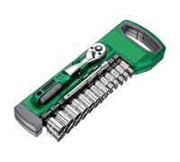 Jeu de clés à douilles conçues avec précision - Construction en acier traité thermiquement - Applications fonctionnelles dans le travail du bois et des machines - Jeu de clés à haute efficacité pour