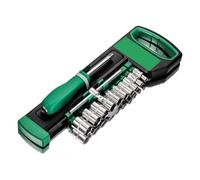 Jeu de clés à douilles conçues avec précision - Construction en acier traité thermiquement - Applications fonctionnelles dans le travail du bois et des machines - Jeu de clés à haute efficacité pour