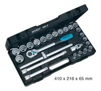 Jeu de clés à douilles - Hazet - 900Z - 25 pièces - Fabriqué en Allemagne - Coffret plastique
