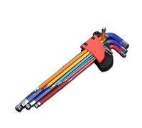 Jeu de clés à œil Torx, clé étoile, tournevis billes, Allen, outil en L, 9 pièces, douilles dynamométriques longues 1,5 mm 10(HEX KEY SET SHORT)