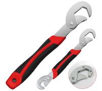 Jeu de clés à molette conçues pour gérer plusieurs tailles de fixation avec mâchoires en acier trempé et antidérapantes pour un meilleur couple et contrôle (C)