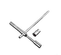 Jeu de clés à molette robustes en acier au chrome vanadium avec poignée extensible rou de roue 4 voies 17-23 mm pour voiture et moto, rangement compact (A)