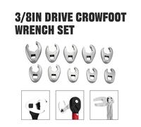 Jeu de clés à picots 10-22 mm, entraînement 3/8 pouces, en acier chromé, adaptateurs de clés à écrous métriques pour outils d'entretien automobile 10Pcs set