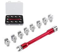 Jeu de Clés à Rayons de Moto, Kit de Clé à Rayons de Roue de Vélo de Saleté CNC, Accessoire de Moto 5.0 6.8 Longueur 93 Mm/3.7in pour la Plupart des Motos(C (rouge))