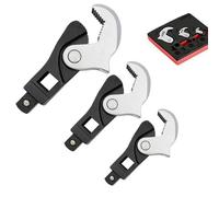 Jeu de clés à ressort réglables pour mécanisme de réglage automatique avec entraînement carré mâle et femelle 1/4" 3/8" 1/2", chrome