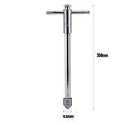 Jeu de Clés à Taraud Chromées Réglables avec Action à Cliquet pour Espaces Confinés, Kit de Clés à Poignée en T en Acier allié pour Jeu de Tarauds et Filières M3-M8 et M5-M12 (M5-M12 longues)