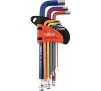 Jeu de clés Allen, tête sphérique 1,5-10 mm, 9 pièces