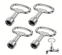 Jeu de clés carrées, pour radiateur, ventilation, robinet - Outils manuels en fer, durables et fiables e robinet plus précise que le serre-tuyau, outils à main pour travaux mécaniques Clé à quat