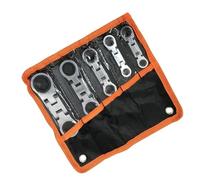 Jeu De Clés Combinées À Cliquet À Tête Flexible 5 Pièces Petit Jeu De Clés Double Extrémité De Boîte Pour La Réparation Automobile Entretien Poignée Expert