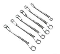 Jeu de clés coudées à double extrémité 45 degrés en acier carbone pour applications métriques dans des espaces restreints (12 x 14 mm)