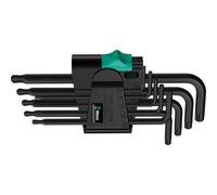 Jeu de clés coudées à tête sphérique, TORX®, 9 pièces, Contenu : T 8 T 9 T 10 T 15 T 20 T 25 T 27 T 30 T 40