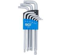 Jeu de clés coudées extra long BGS TECHNIC - Torx tête sphérique - 9 pcs - 819 G