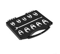 Jeu de clés Crowfoot 3/8 - Kit de clés à écrou évasé métriques - 10-22 mm - Clés à extrémité ouverte en acier au carbone pour ligne de frein automobile, retrait de raccord hydraulique