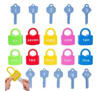 Jeu de clés de déverrouillage - Jouet de motricité fine pour bébé - Jeu de clés assortis - Développement des capacités cognitives - Activité d'apprentissage sensorielle pour les tout-petits - Kit de