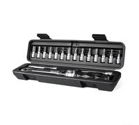 Jeu de clés dynamométriques 18 en 1 pour vélo, kit d'outils de réparation réglable 6,35 mm avec douilles de 3 à 10 mm et embouts T15-T40, acier Mountain pour outils d'entretien de vélo