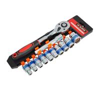 Jeu de clés et de douilles | Jeu de défoncements de 13 mm, 12 pièces outil d'entraînement pour vélo électricien maison industrie ménage atelier moto