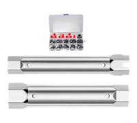 Jeu de clés hexagonales à double tête en chrome vanadium conçues pour la réparation de robinet de cuisine et de salle de bain et les applications de raccord de tuyaux (A)