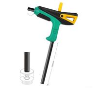 Jeu de clés hexagonales de type T fabriquées en alliage d'acier traité thermiquement avec poignée en T TPR pour une application constante du couple (G)