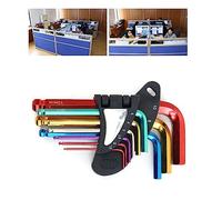 Jeu de Clés Hexagonales Kit D'outils de clé à Bras Long en Métal Durable pour la Réparation, Outil de clé Hexagonale de 9 Pièces pour L'installation, L'assemblage, L'entretien, le Bricolage