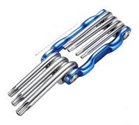 Jeu de clés hexagonales pliables à base d'acier au chrome vanadium offrant des solutions intégrées 7 en 1 et 11 en 1 (7 en 1)