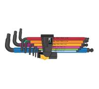 Wera 950/9 Hex-Plus Multicolour Imperial 2 6 pans intérieurs Jeu de clés mâles coudées 1/4 pouces, 3/16 pouces, 1/8 pouces, 5/64