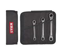 Jeu de clés mixtes à cliquet KraftSpezial 4 en 1 STIER, 8-18 mm, 3 pièces