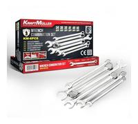 Jeu de clés mixtes fabriquées à partir d'acier Chrome-Vanadium 34-36-38-41-46-50mm, sous sacoche