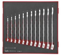Jeu de clés mixtes hip-grip Foam2 tray 8- 19mm 12 pièces Teng Tools TED8012