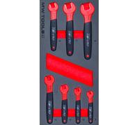 Jeu de clés plates isolées 8-19 mm EV véhicules électriques 7 pièces module en mousse pour servante d'atelier MW Tools MWECO8197