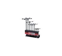 KS Tools - 158.5211 - Présentoire de 9 clés Torx à poignée en T - Tête brunies - Finition satinée - Chrome vanadium