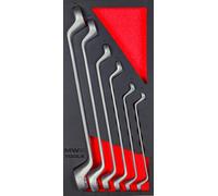 Jeu de clés polygonales 10x11 à 30x32mm 6 pièces module en mousse pour servante d'atelier MW Tools MWDR10326