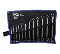 Jeu de clés polygonales contre-coudées - BGS TECHNIC - 12 pièces - Chrome-vanadium matricé