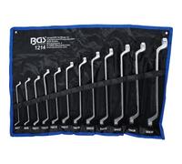 BGS Jeu de clés à œil doubles | coudées | 6 x 7 - 30 x 32 mm | 12 pièces