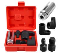 Jeu de clés pour sondes lambda 5 pièces Outil sonde lamde, clés et kit de réparation filetage, outil de réparation de voiture avec 1/2" 3/8" pour démontage sonde lambda voiture