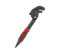 Jeu de clés réglables de qualité industrielle fabriquées en acier au chrome vanadium avec trois dents latérales pour tuyaux ronds et écrous hexagonaux de 8 mm à 32 mm, finition noire pour travaux de
