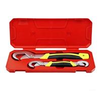 Jeu de clés réglables pour écrous et tuyaux avec cadre en acier à haute teneur en carbone et finition résistante pour un service à long terme (L)