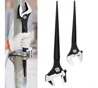 Jeu de clés Spud réglables, très résistantes pour acier CR-V, 30,5 cm et 40,6 cm avec tête de marteau et pic pour l'alignement des trous de boulon, utilisation dans la construction